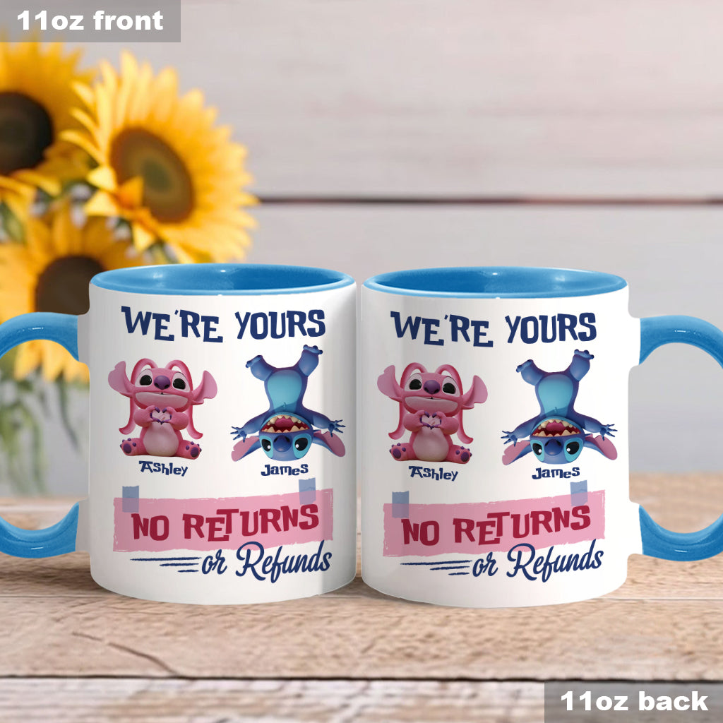 Ohana Kids No Returns Or Refunds - Funny Gift For Dad, Mom, Grandma, Grandpa - Personalized Ohana Accent Mug