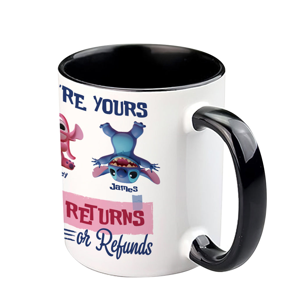 Ohana Kids No Returns Or Refunds - Funny Gift For Dad, Mom, Grandma, Grandpa - Personalized Ohana Accent Mug