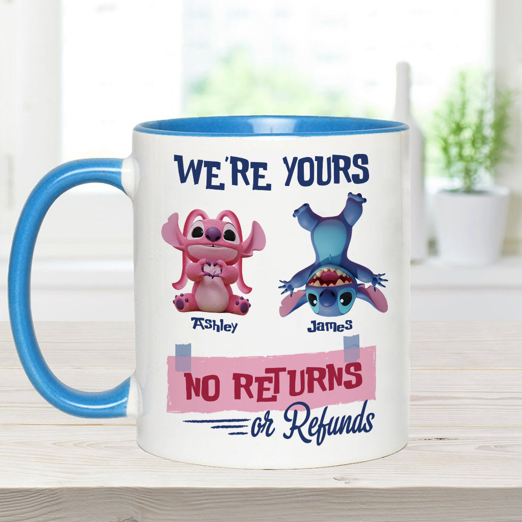 Ohana Kids No Returns Or Refunds - Funny Gift For Dad, Mom, Grandma, Grandpa - Personalized Ohana Accent Mug
