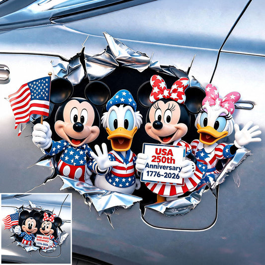 250th Anniversary, Cartoon Mouse - Personalized Mouse Decal Full