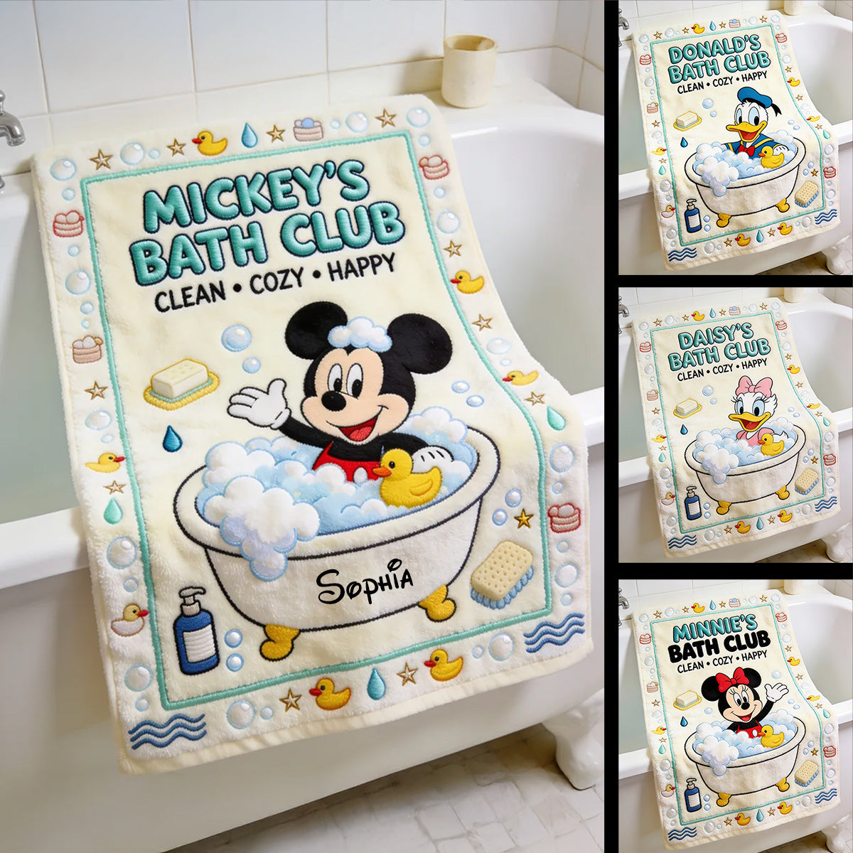 Believe In Magic - Personalized Mouse Quick-dry Beach Towel/ Bath Towel