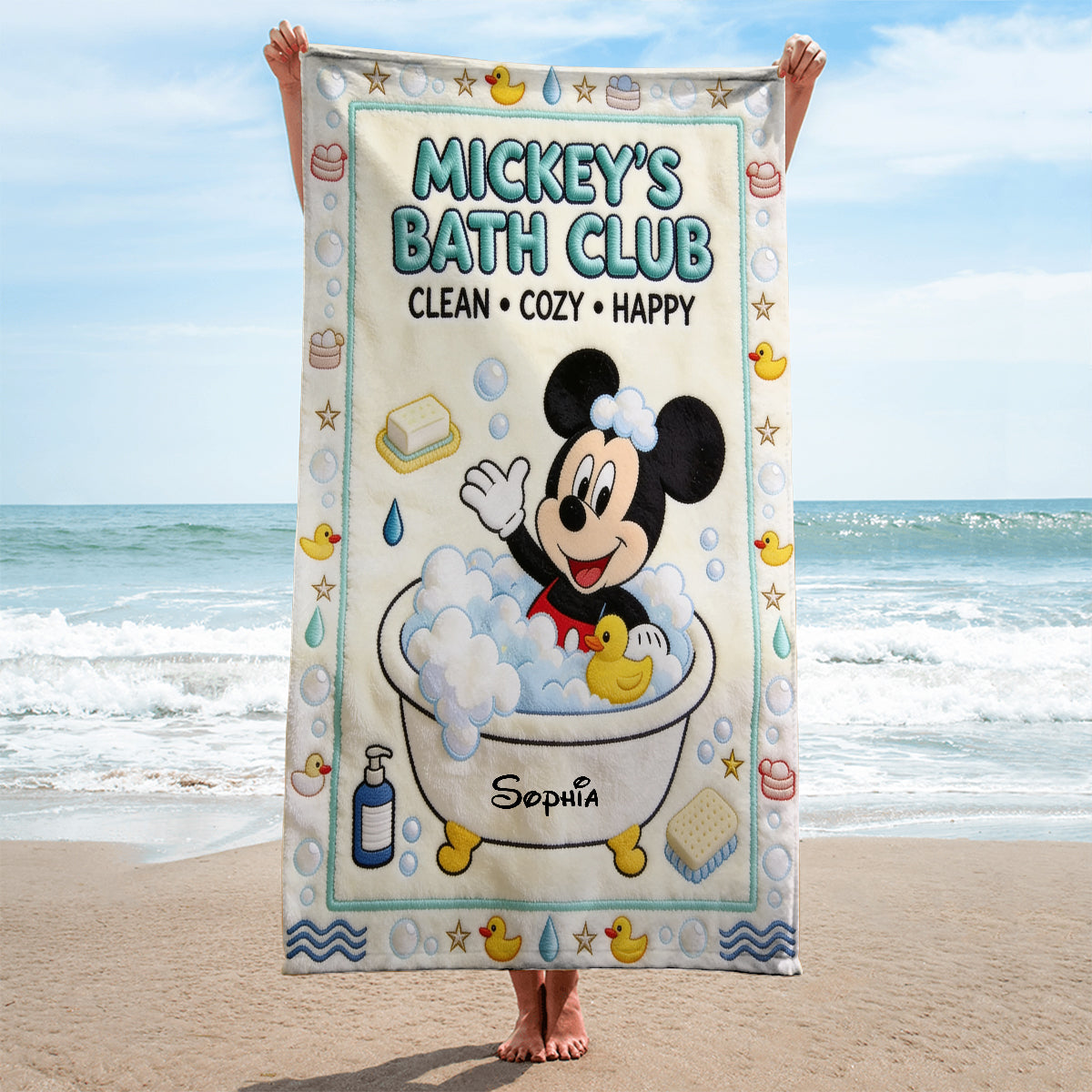 Believe In Magic - Personalized Mouse Quick-dry Beach Towel/ Bath Towel