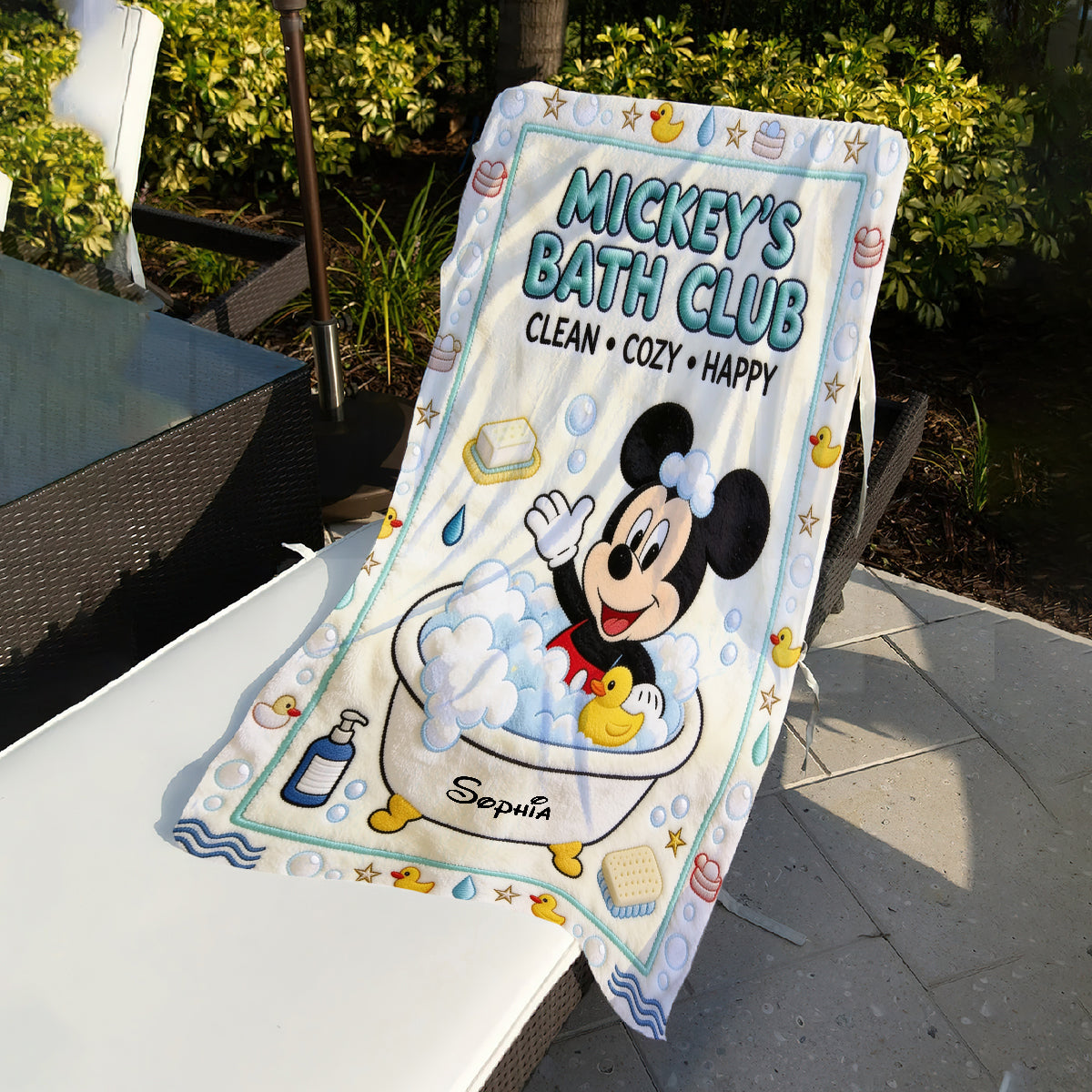 Believe In Magic - Personalized Mouse Quick-dry Beach Towel/ Bath Towel