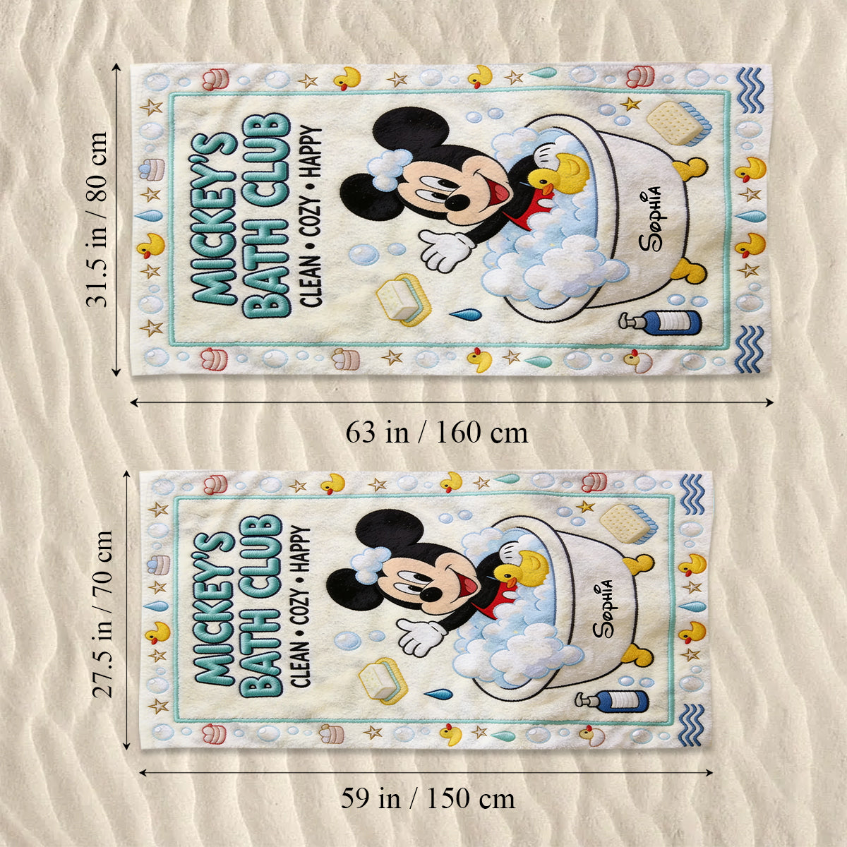 Believe In Magic - Personalized Mouse Quick-dry Beach Towel/ Bath Towel
