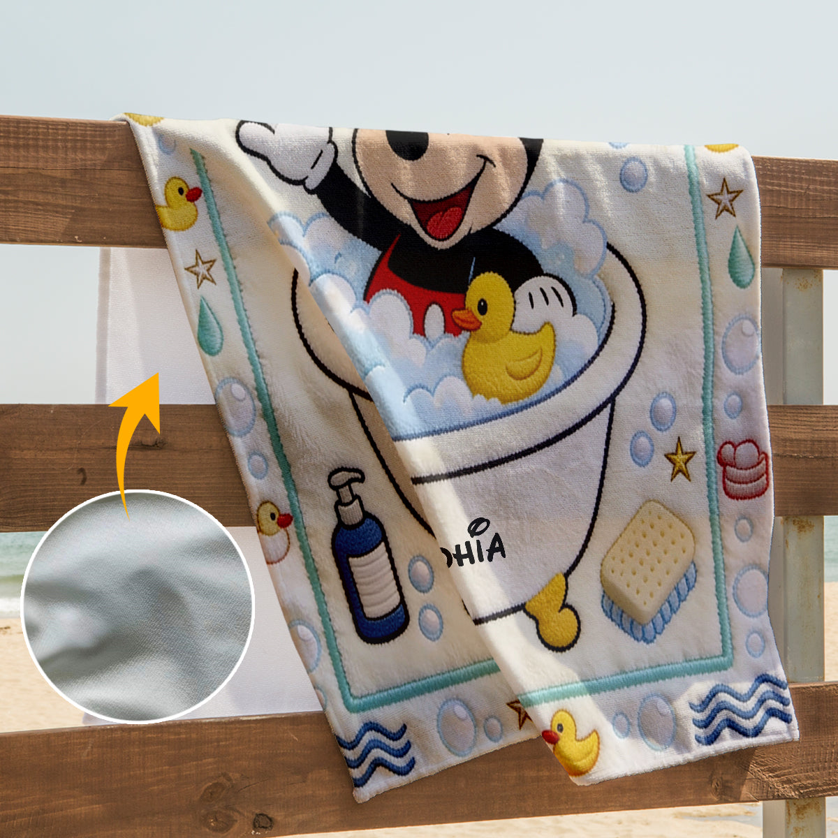 Believe In Magic - Personalized Mouse Quick-dry Beach Towel/ Bath Towel