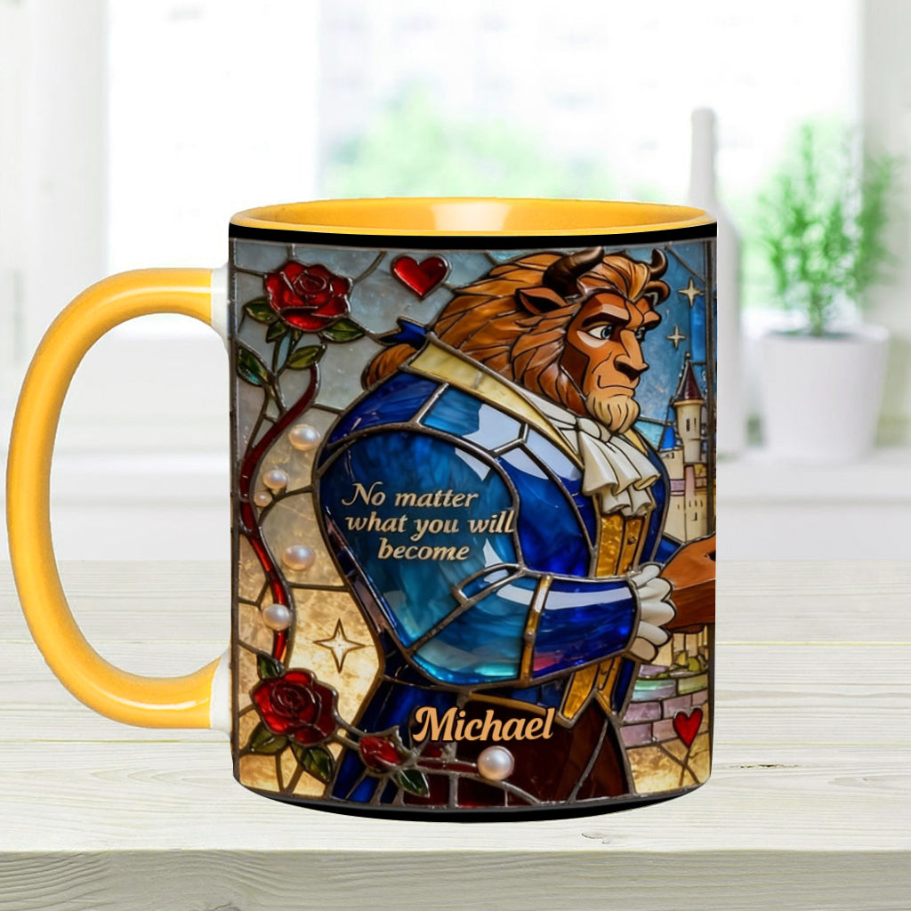 I Still Love You Till The End - Personalized Beauty And The Beast Accent Mug