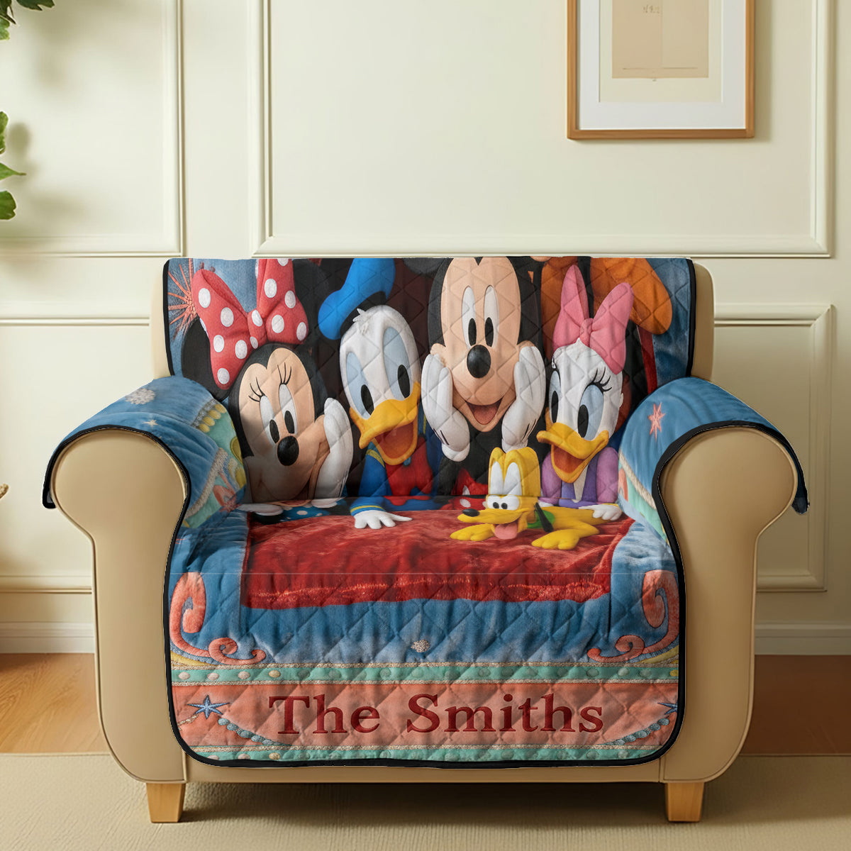Magical Friends - Personalized Mouse Quilted Sofa/Couch Cover