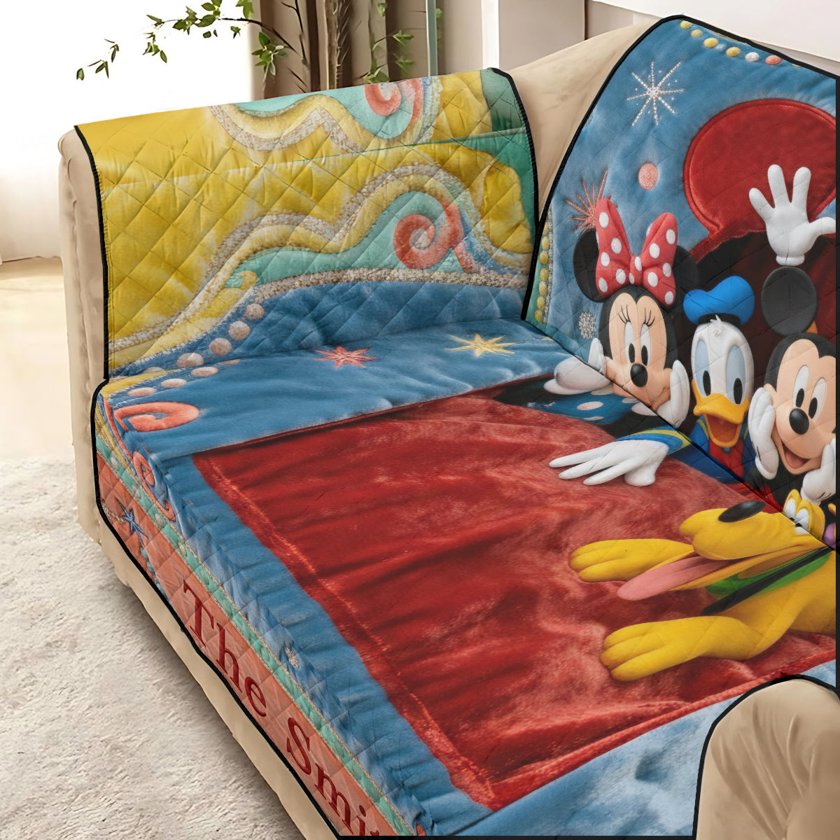 Magical Friends - Personalized Mouse Quilted Sofa/Couch Cover