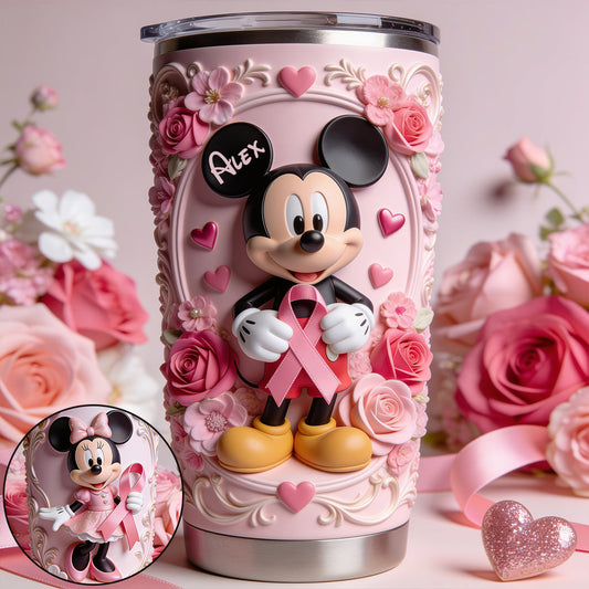 In October We Wear Pink - Personalized Mouse Tumbler