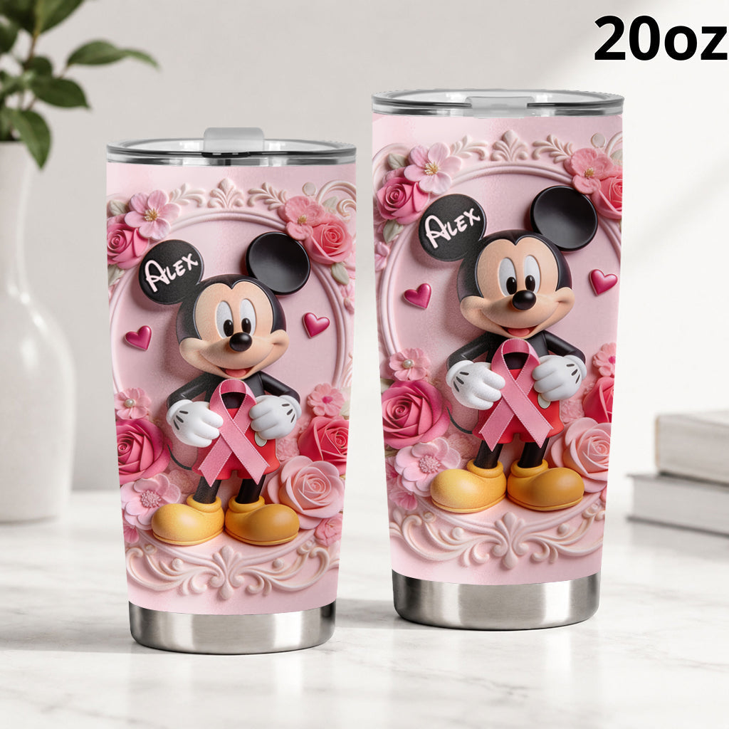 In October We Wear Pink - Personalized Mouse Tumbler