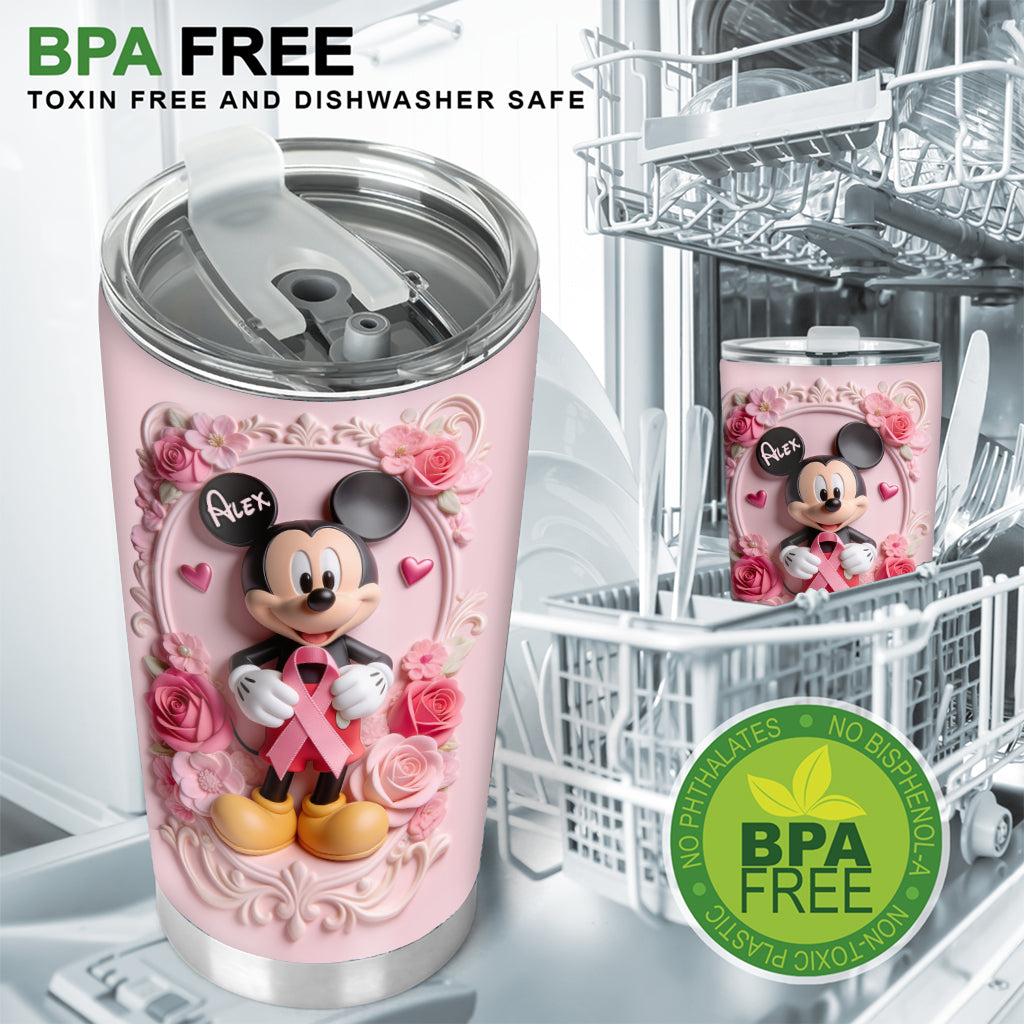 In October We Wear Pink - Personalized Mouse Tumbler
