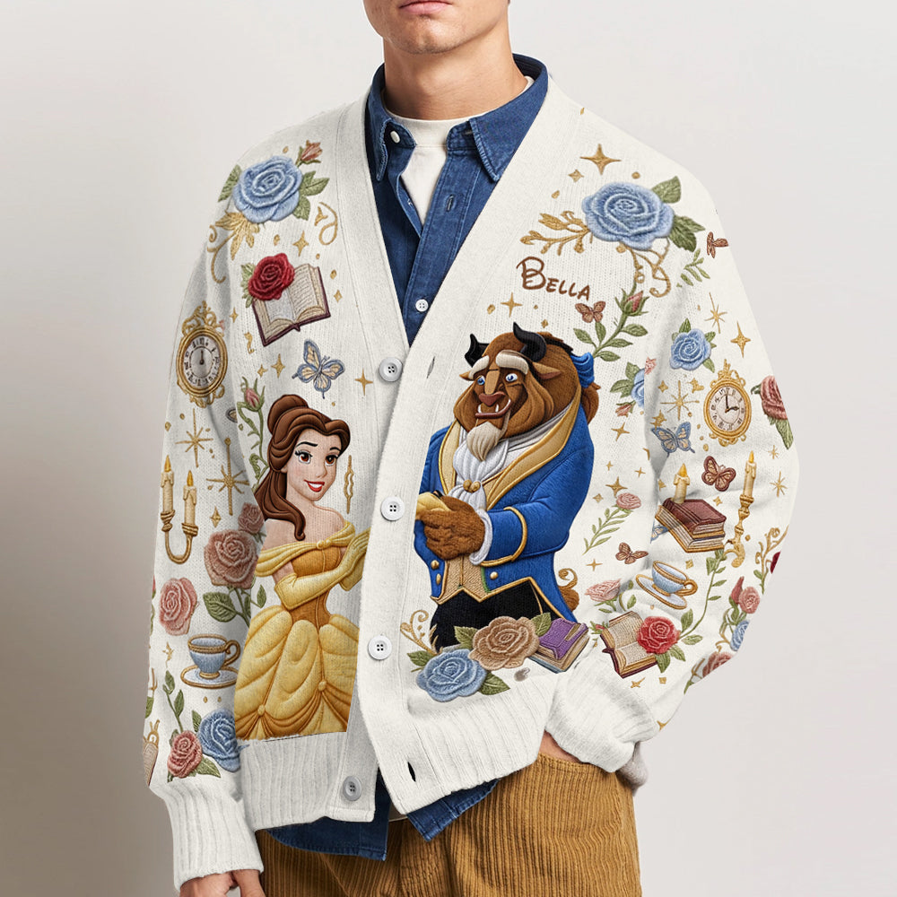 Tale As Old As Time - Personalized Beauty And The Beast Cardigan Sweater