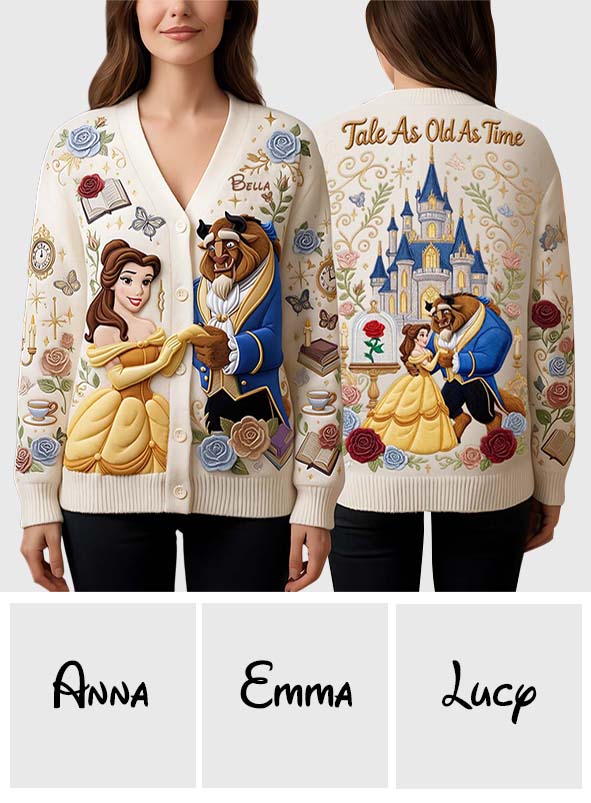 Tale As Old As Time - Personalized Beauty And The Beast Cardigan Sweater