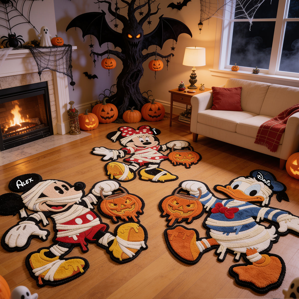 Spooky Halloween - Personalized Mouse Non-Slip Tufted Rug