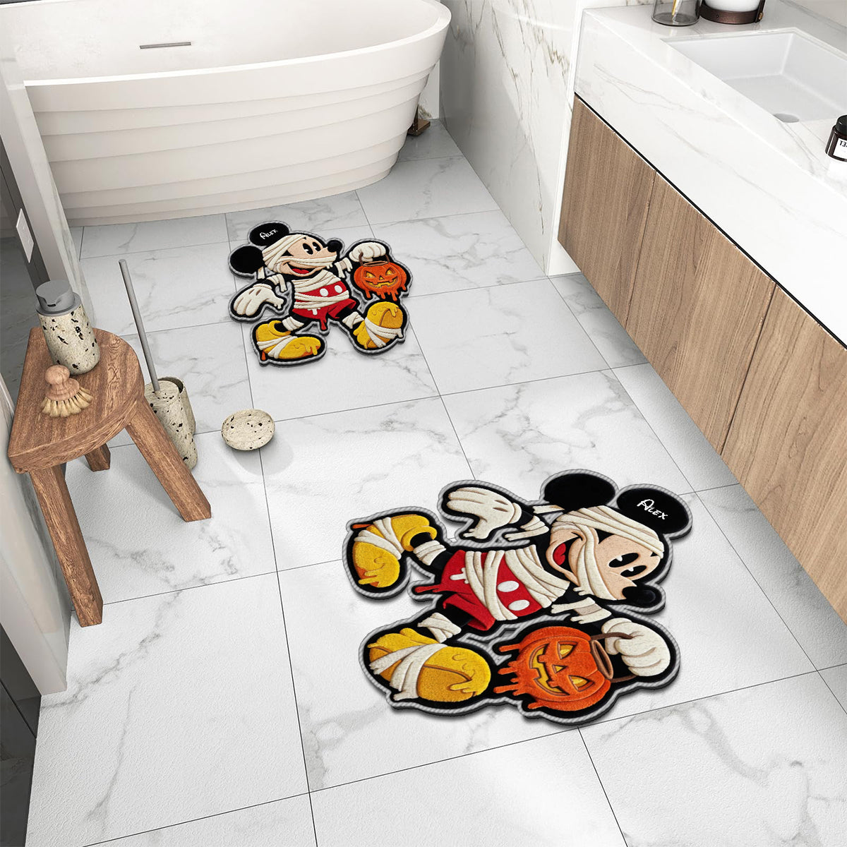 Spooky Halloween - Personalized Mouse Non-Slip Tufted Rug
