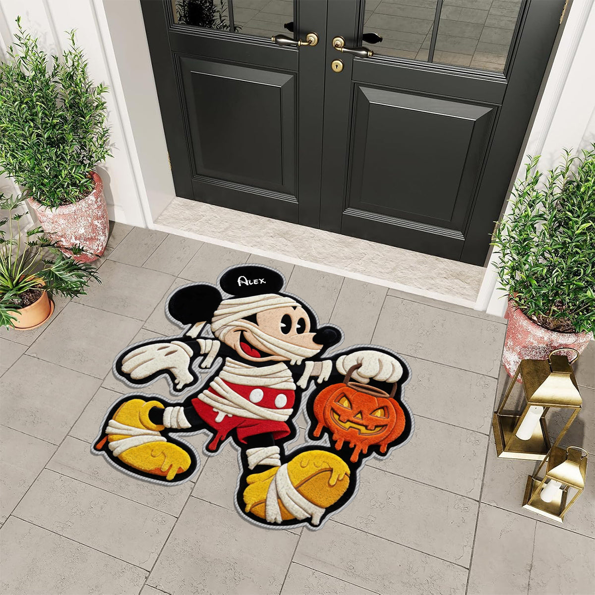 Spooky Halloween - Personalized Mouse Non-Slip Tufted Rug