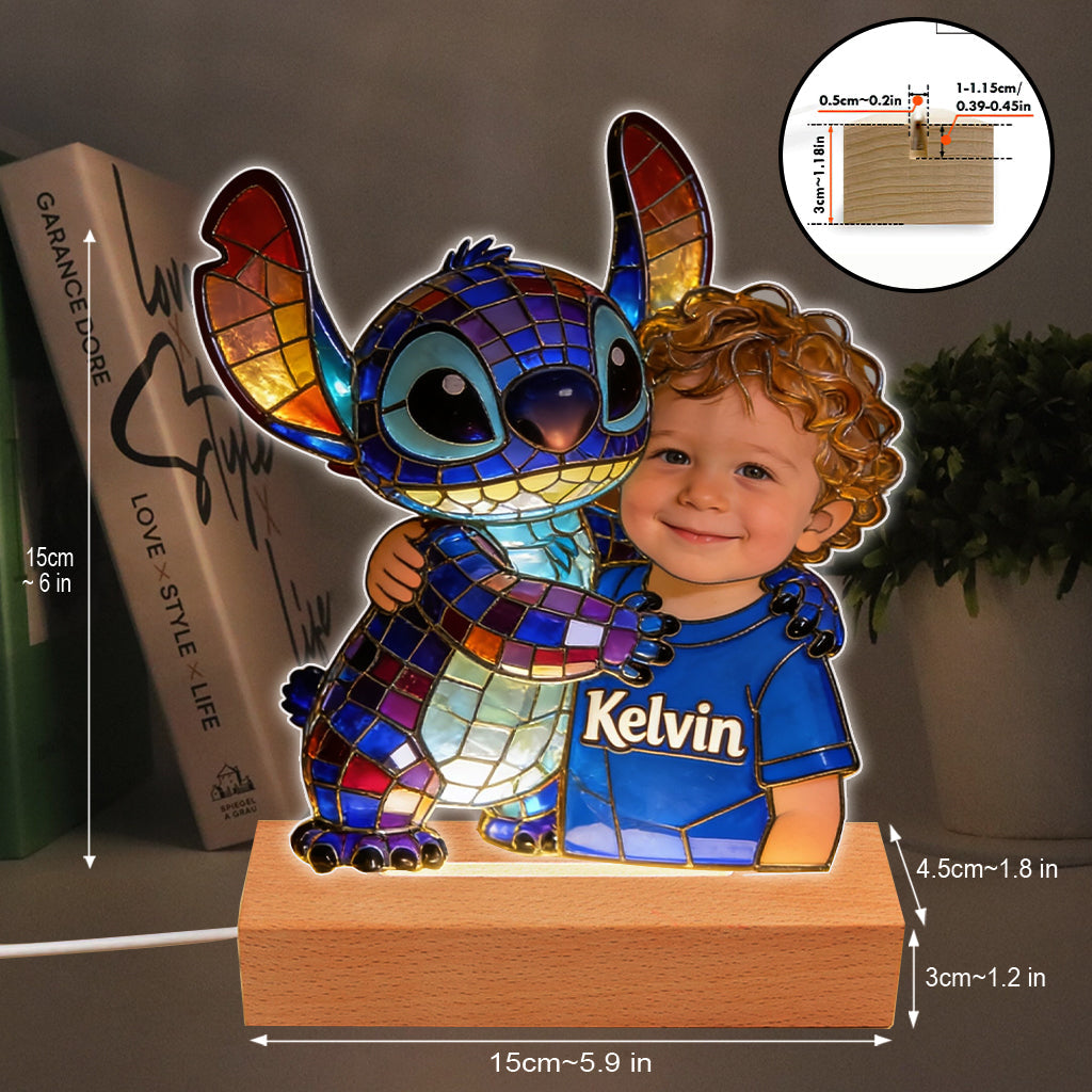 Ohana Friends - Personalized Ohana Shaped Plaque Light Base