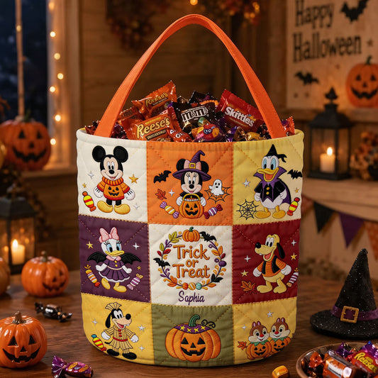 Halloween Bag - Personalized Mouse Canvas Bucket Bag