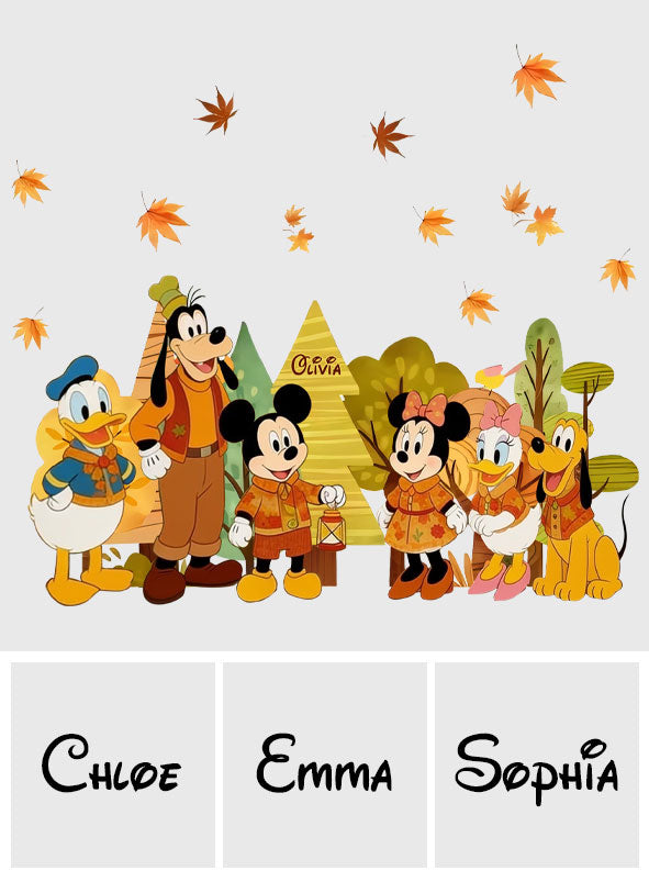 Magical Friends Fall Window Decoration - Personalized Mouse Decal Die Cut