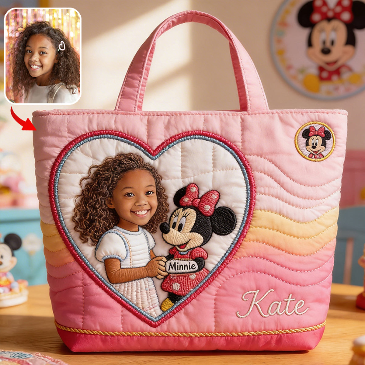Magic Friends - Personalized Mouse Quilted Tote Bag