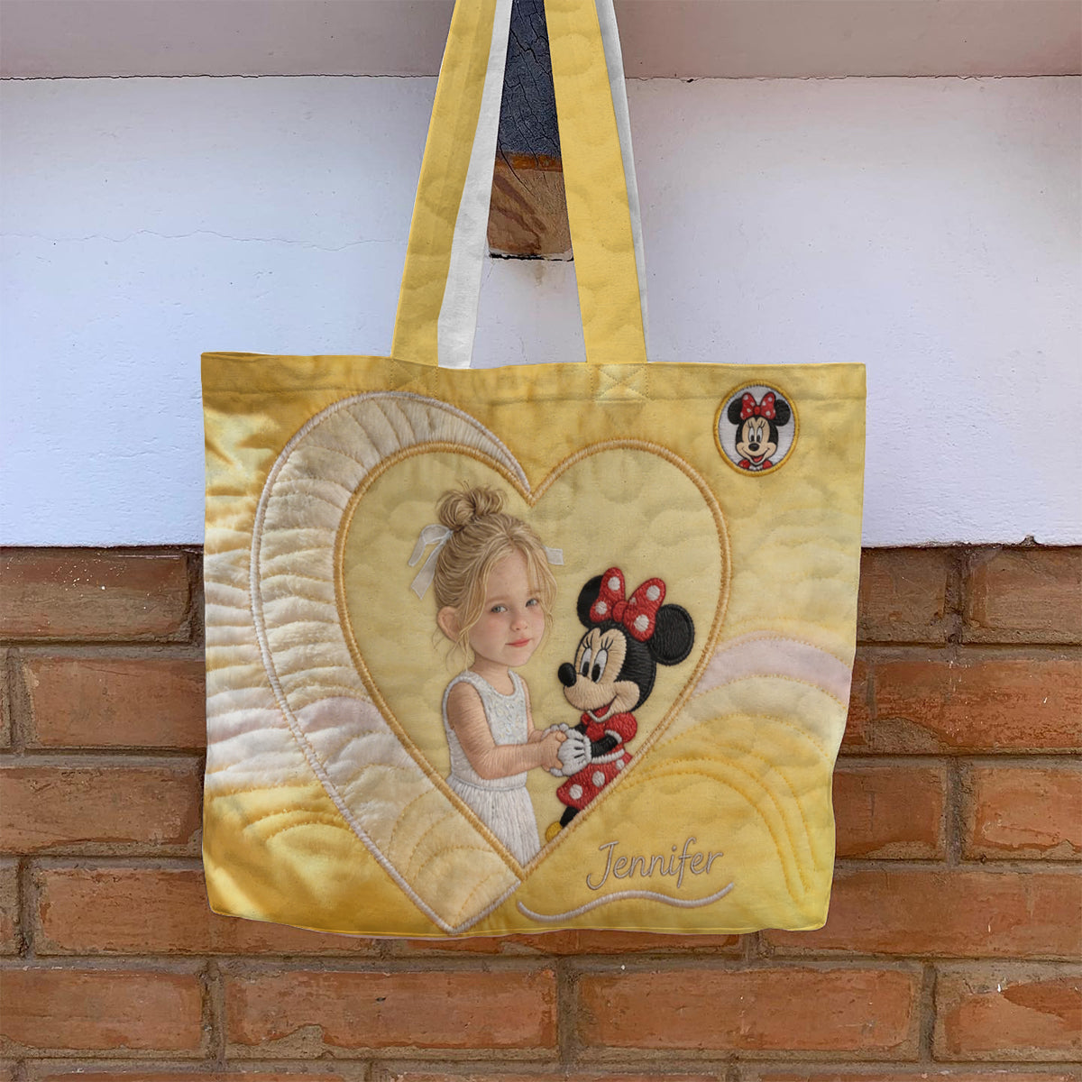 Magic Friends - Personalized Mouse Quilted Tote Bag