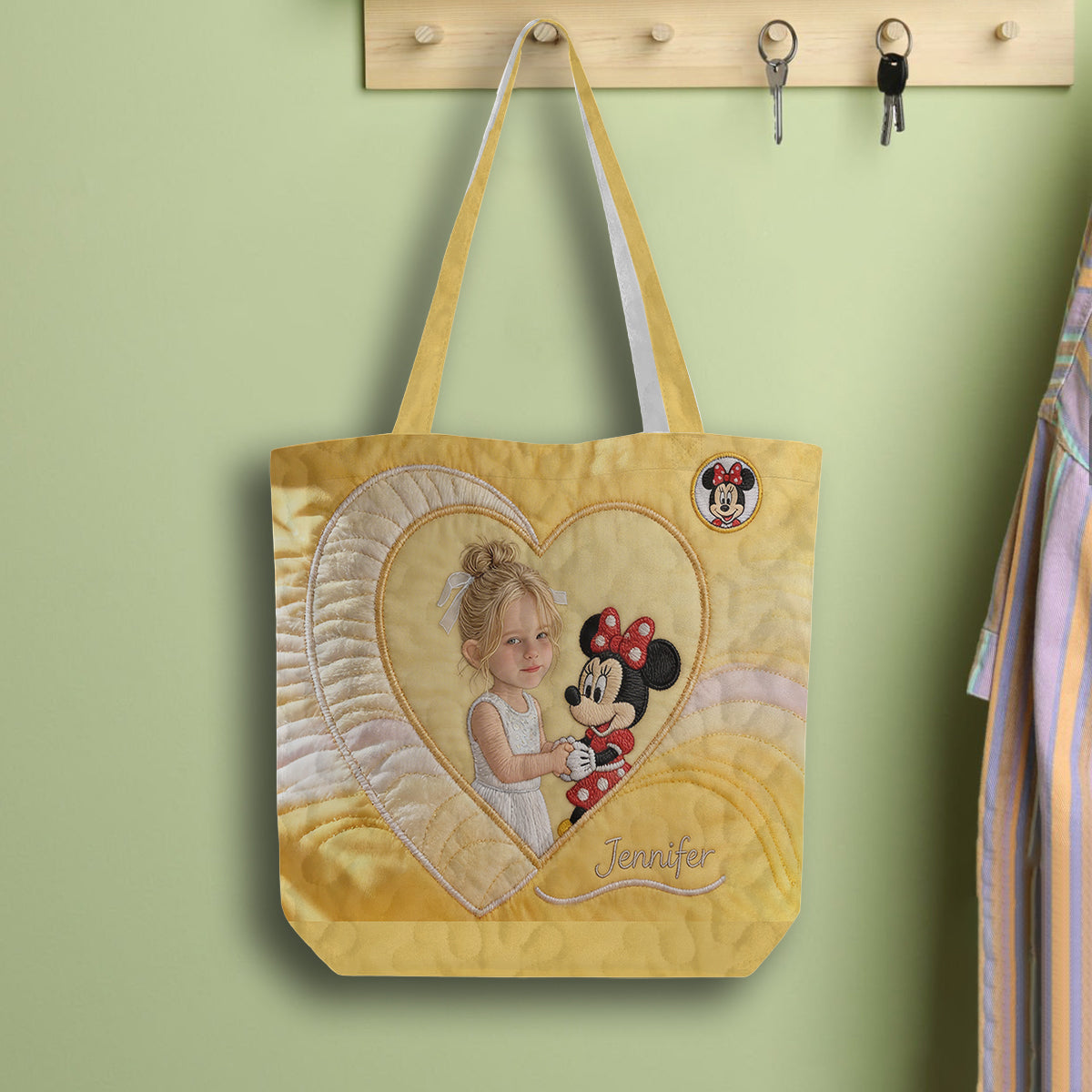Magic Friends - Personalized Mouse Quilted Tote Bag