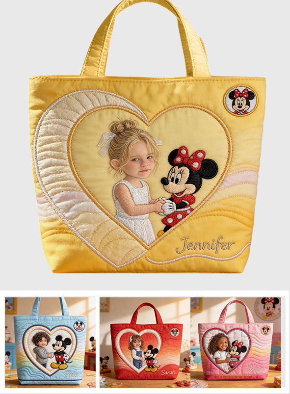 Magic Friends - Personalized Mouse Quilted Tote Bag