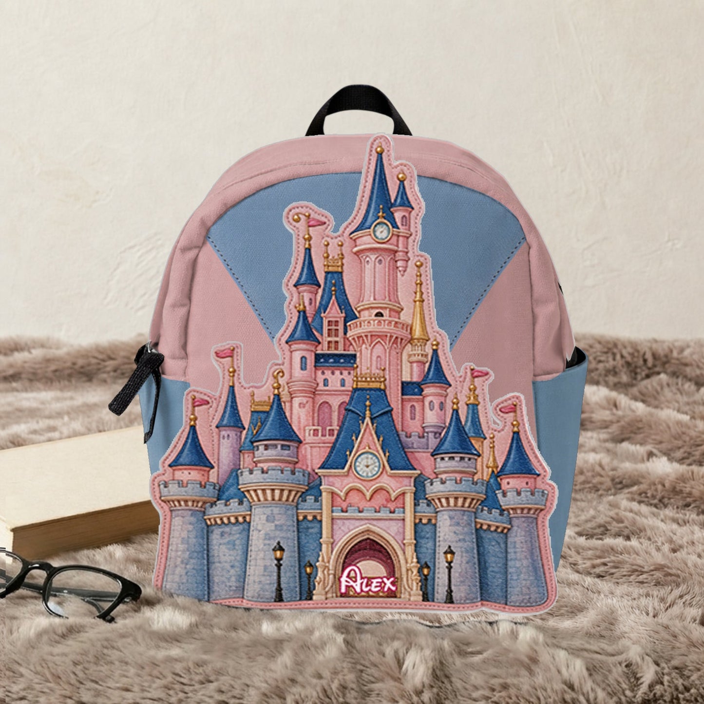 The Magical Castle - Personalized Dream Trip Changeable Leather Patch Backpack