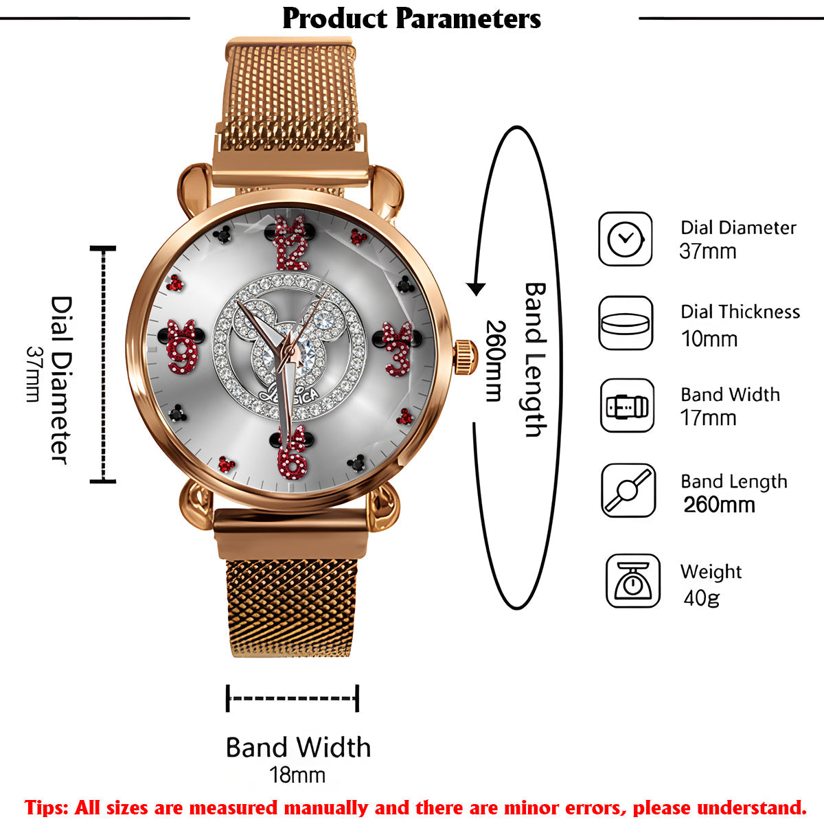 Magical World - Personalized Mouse Women Hand Watch