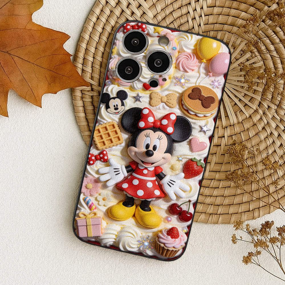 Sweet Magic - Personalized Mouse 3D Embossed Leather Phone Case