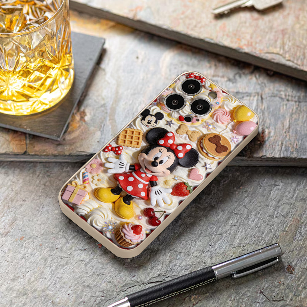 Sweet Magic - Personalized Mouse 3D Embossed Leather Phone Case