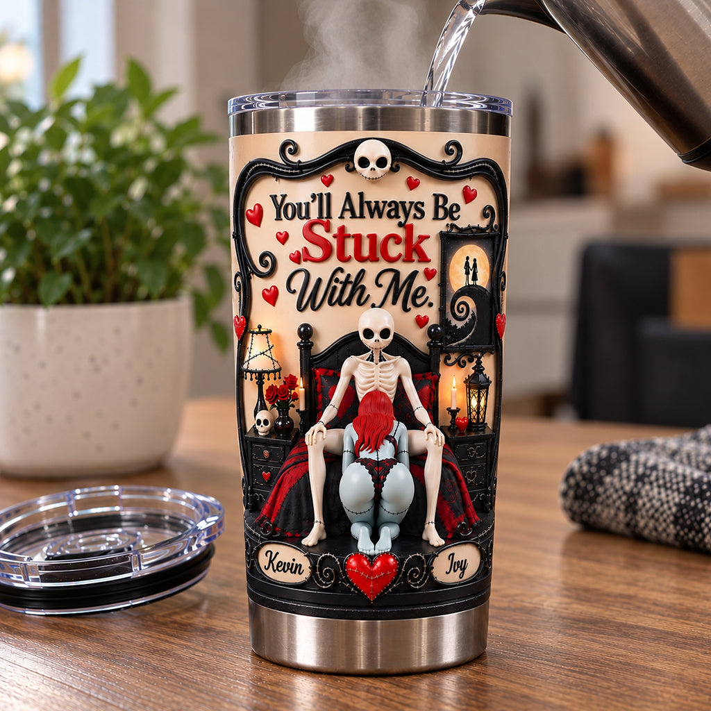 Naughty Nightmare - Personalized Nightmare Tumbler With Phone Case