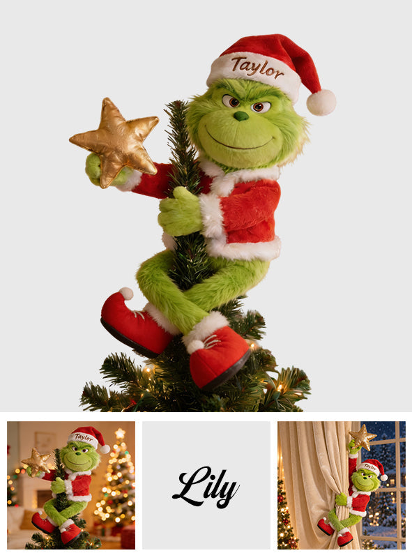 Merry Grinchmas - Personalized Stole Christmas Posable Plush Doll