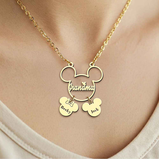 Magical Mom - Personalized Mouse Necklace with Charms