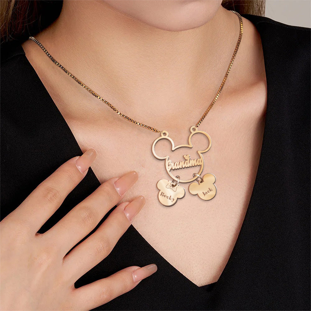 Magical Mom - Personalized Mouse Necklace with Charms