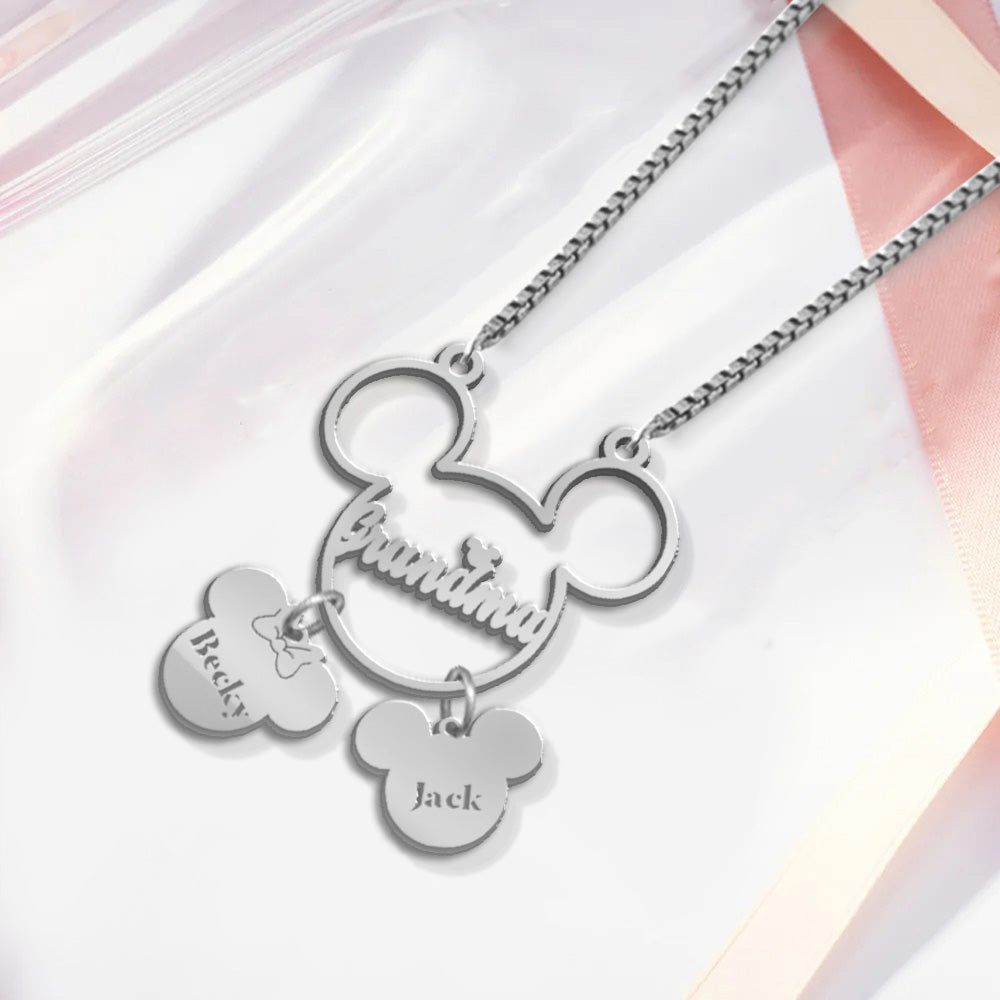 Magical Mom - Personalized Mouse Necklace with Charms