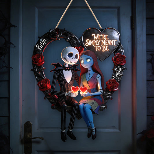 We're Simply Meant To Be - Personalized Nightmare LED Light Acrylic Sign