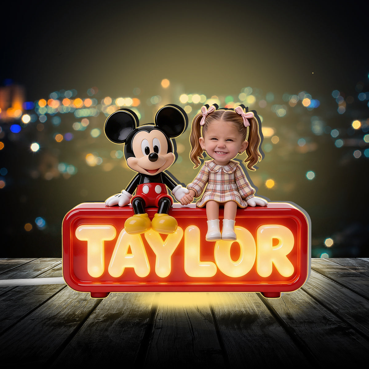 Best Buddies - Personalized Mouse Acrylic LED Night Light