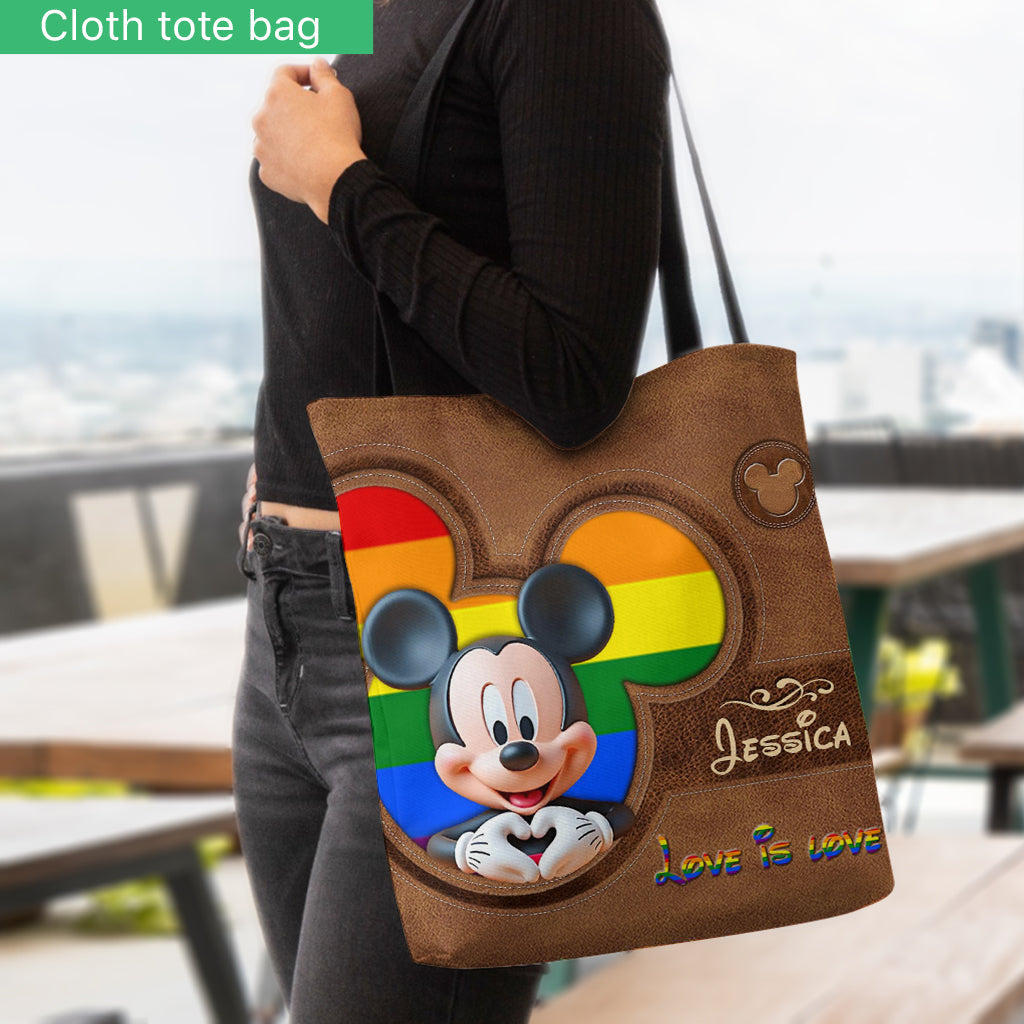 Love Is Love - Personalized LGBT Support Tote Bag