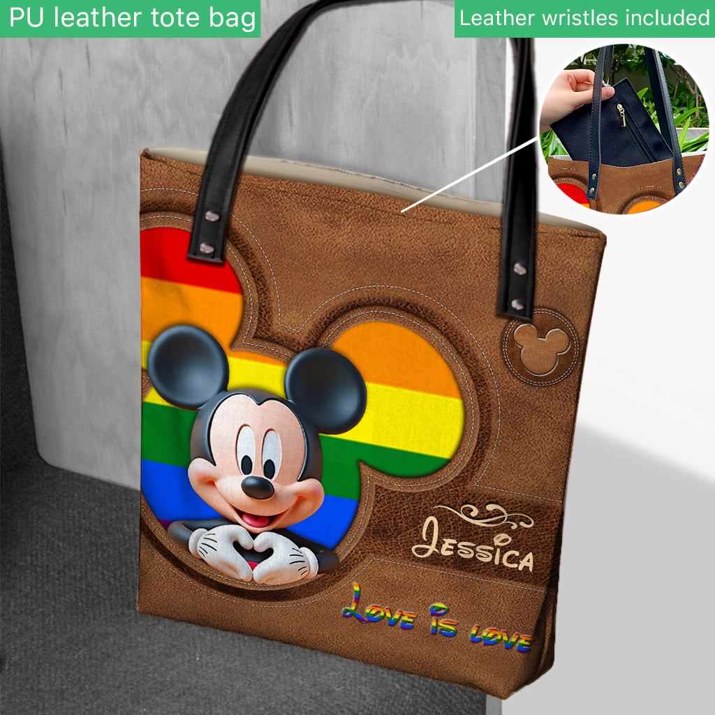 Love Is Love - Personalized LGBT Support Tote Bag