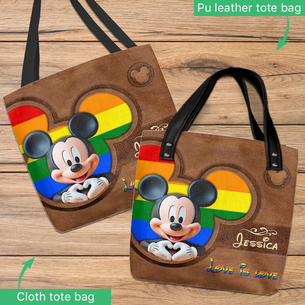 Love Is Love - Personalized LGBT Support Tote Bag