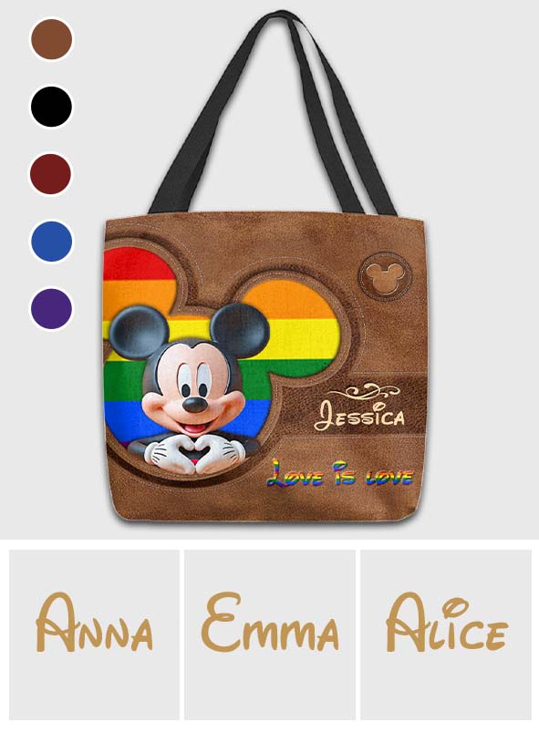 Love Is Love - Personalized LGBT Support Tote Bag