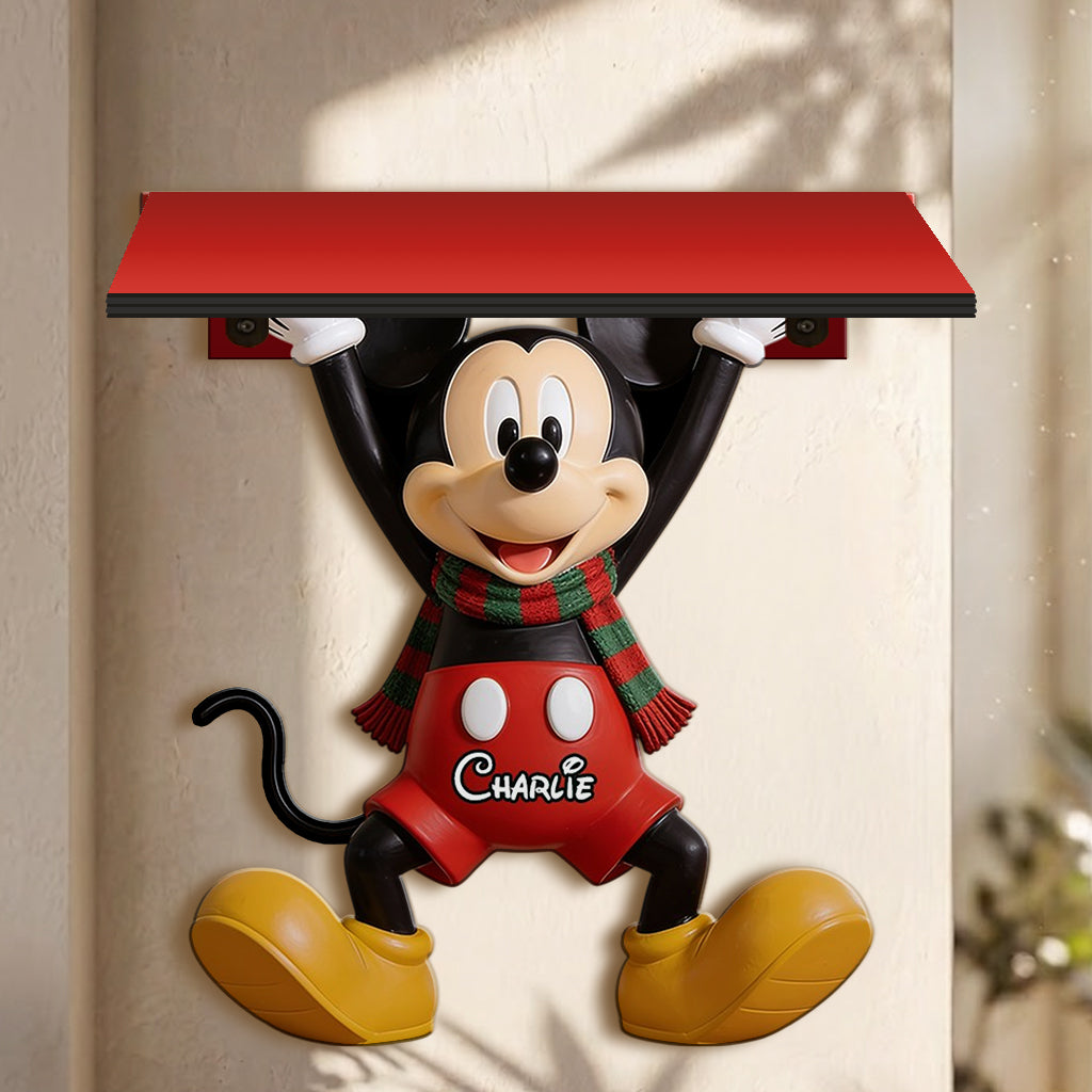 Friends - Personalized Mouse Wooden Floating Shelf