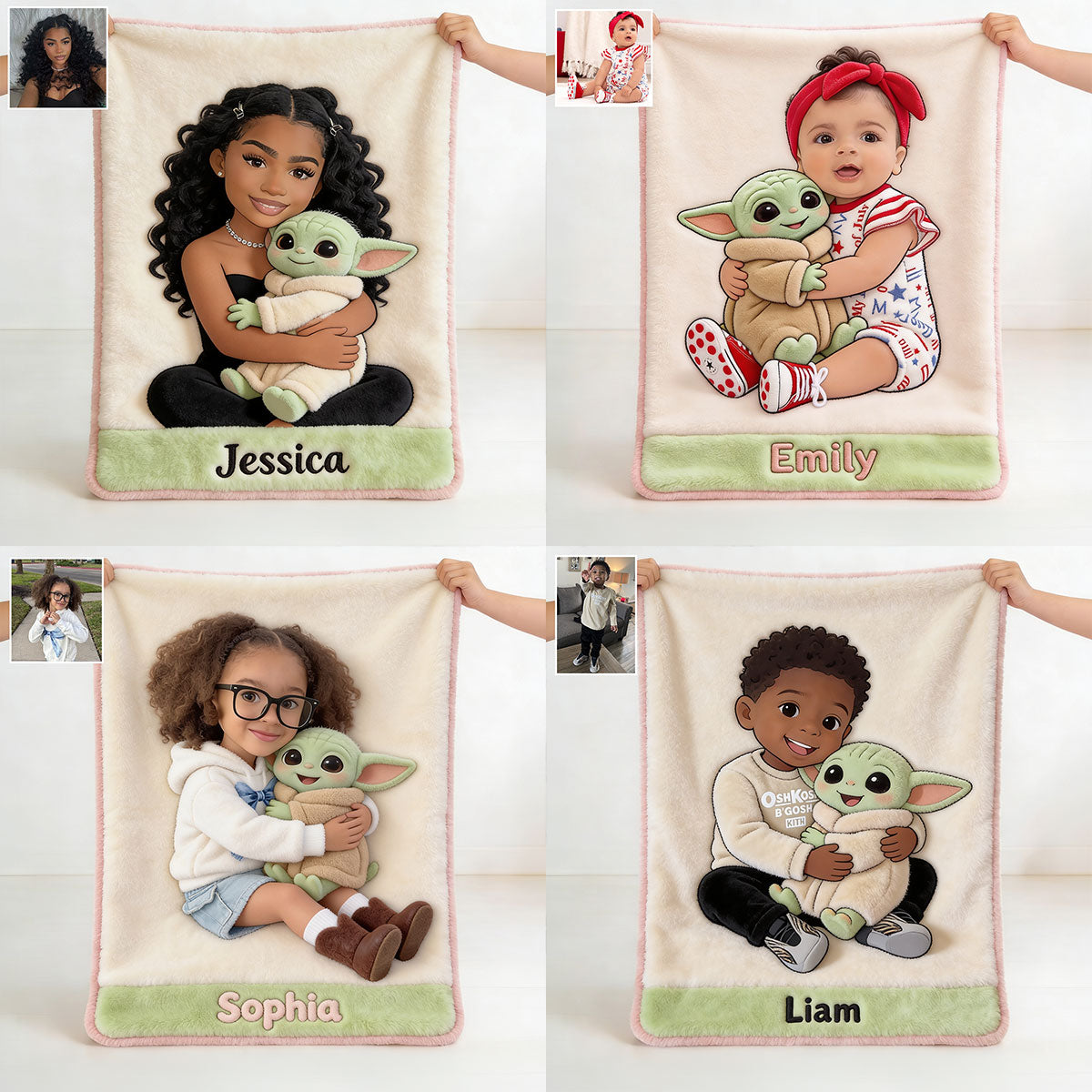 Cute Baby - Personalized The Force Blanket