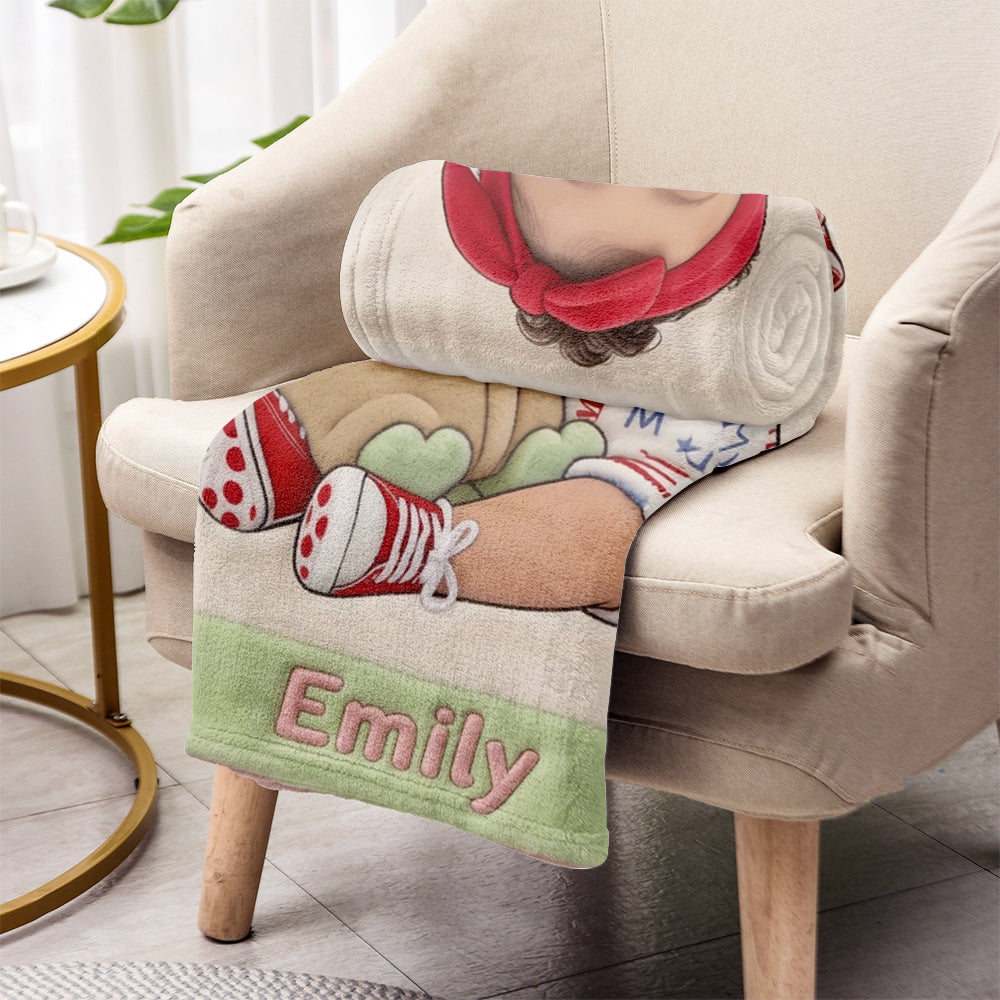 Cute Baby - Personalized The Force Blanket