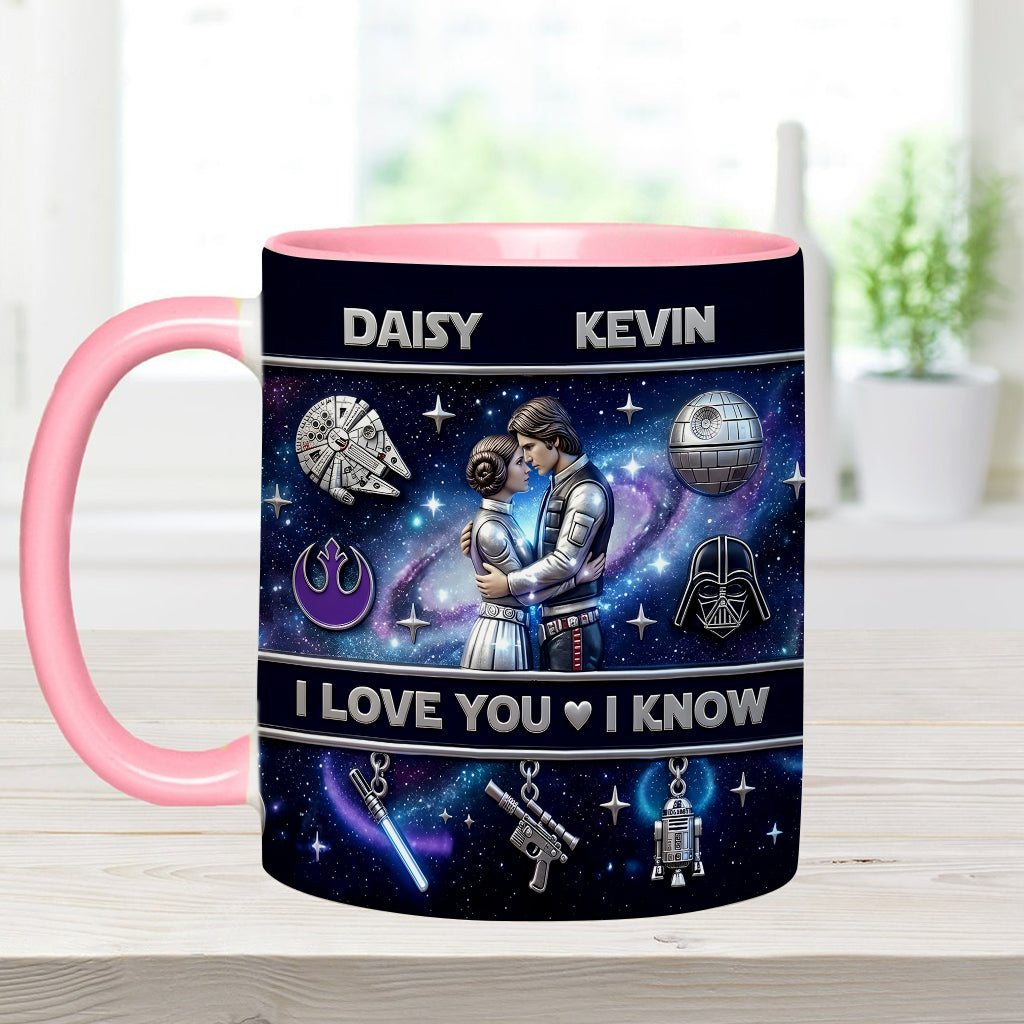 I Love You - Personalized The Force Accent Mug & Coaster