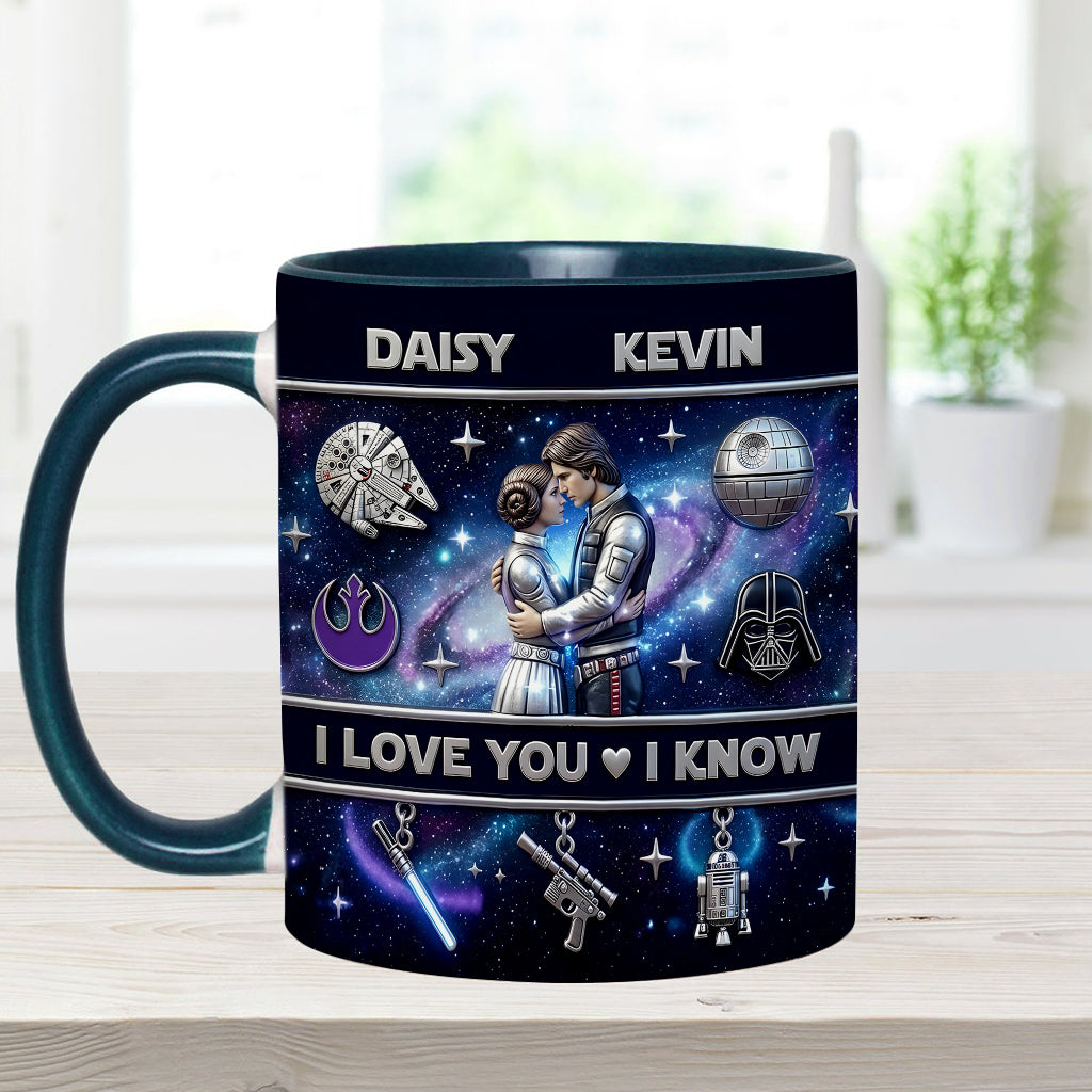 I Love You - Personalized The Force Accent Mug & Coaster