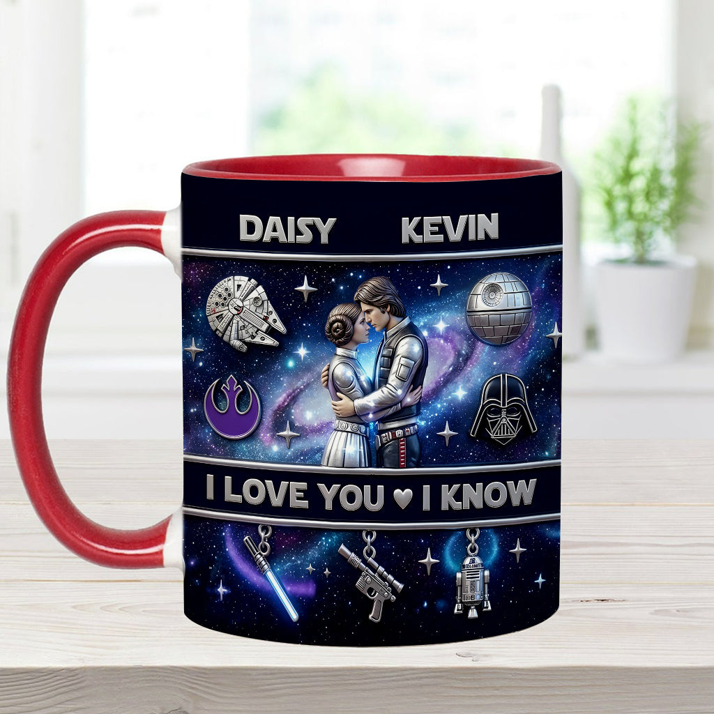 I Love You - Personalized The Force Accent Mug & Coaster