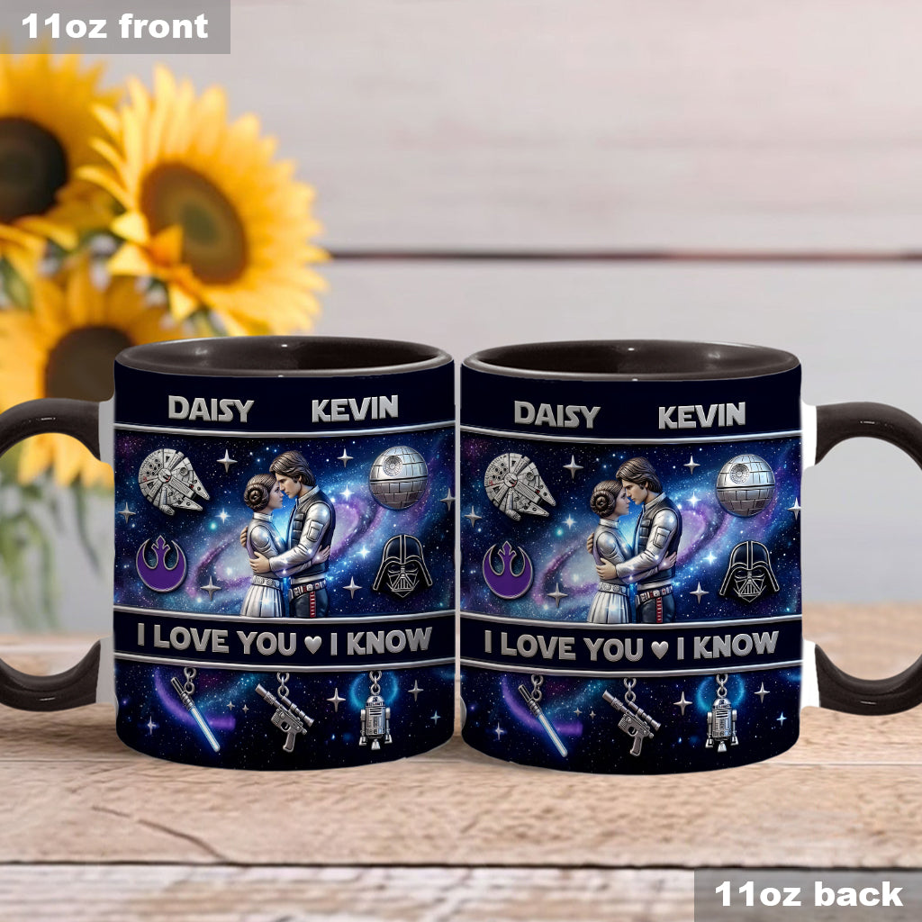 I Love You - Personalized The Force Accent Mug & Coaster