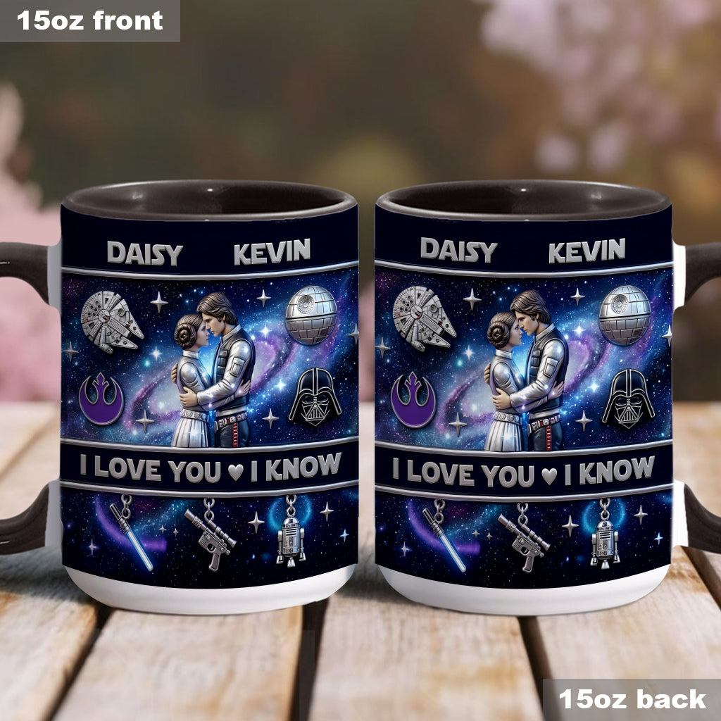 I Love You - Personalized The Force Accent Mug & Coaster